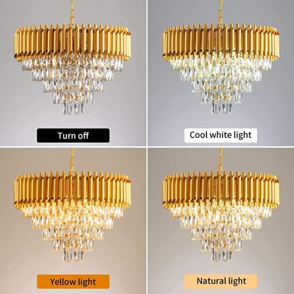 The light of this modern chandelier is very attractive